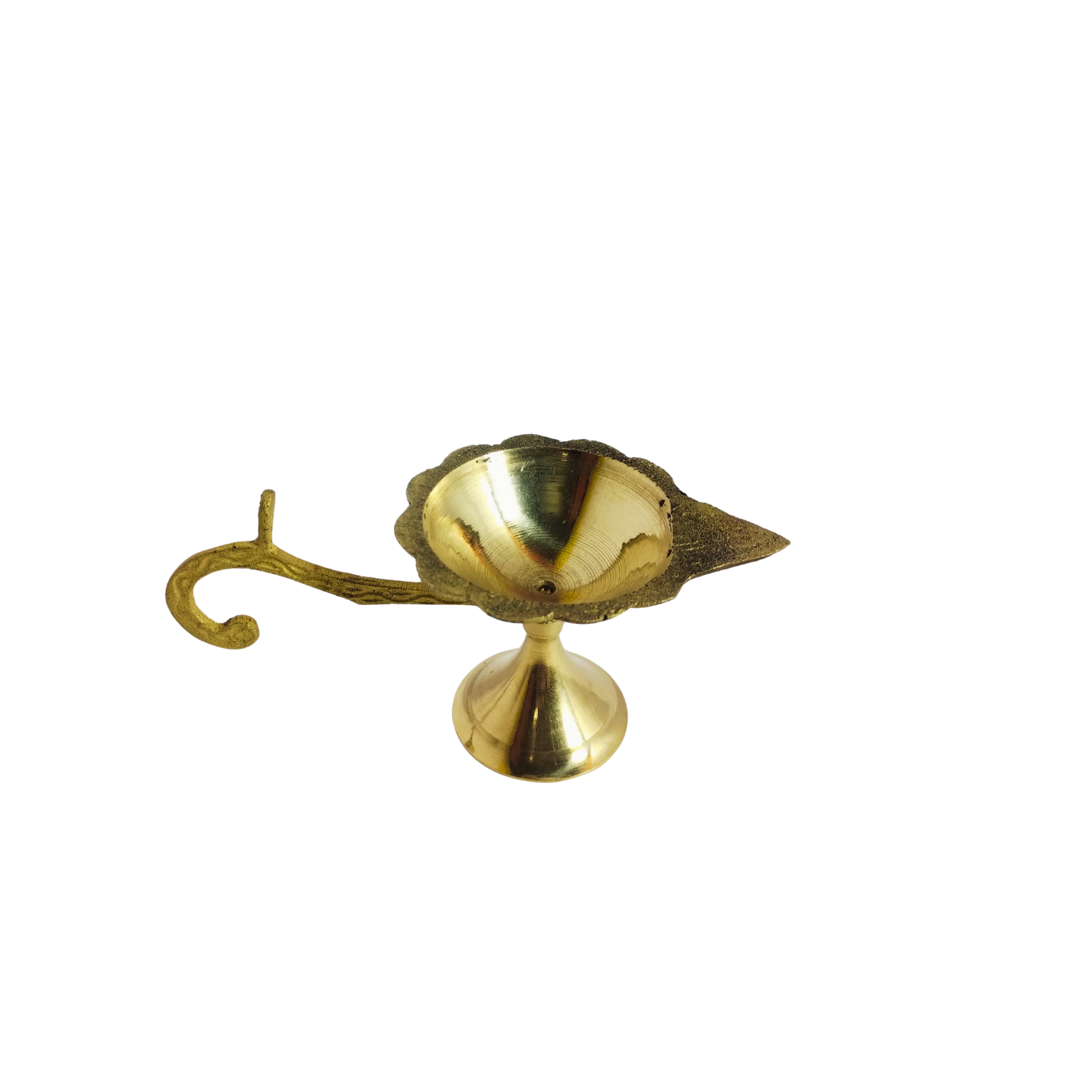 Pure Brass Traditional Arti Diya with Handle - Image 8