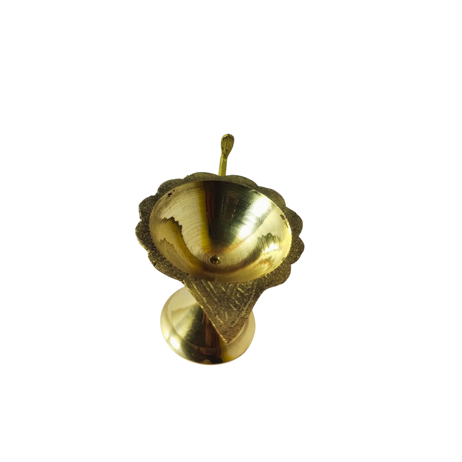 Pure Brass Traditional Arti Diya with Handle - Image 7