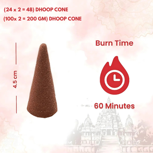 Herbal Dhoop Cones Combo Pack (Barsana & Sandal) | 24 x 2 Cones | - Image 4