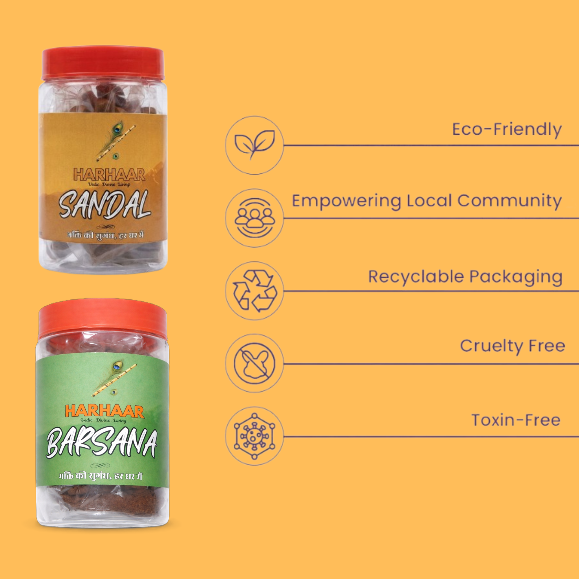 Herbal Dhoop Cones Combo Pack (Barsana & Sandal) | 24 x 2 Cones | - Image 3