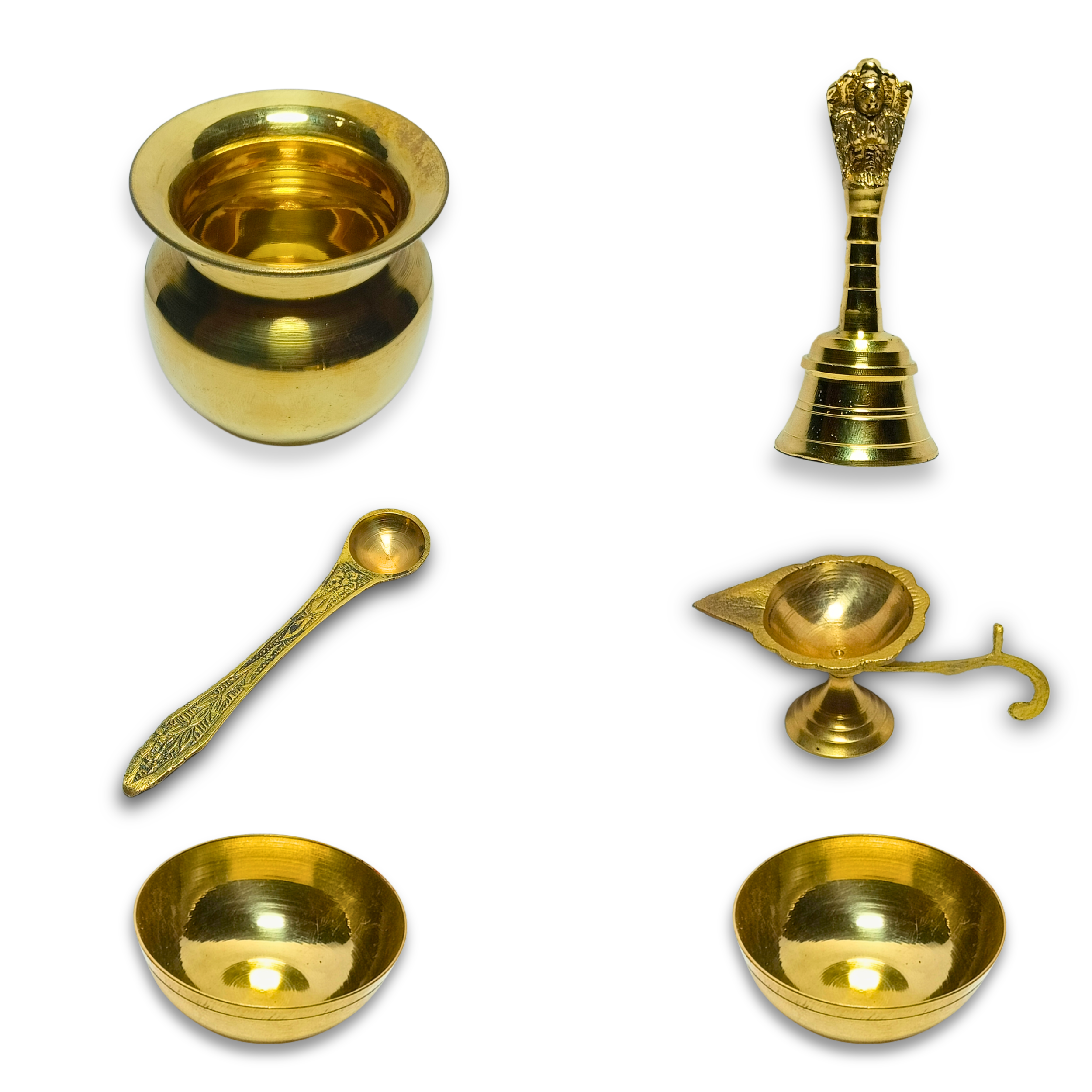 Brass Pooja Thali Set for Home Temple - Image 4