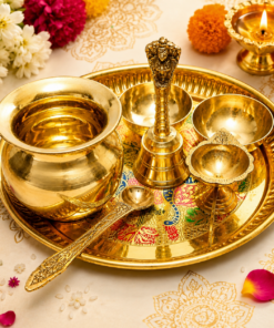 Brass Pooja Thali Set for Home Temple